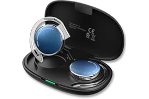 MICOOL Auriculares Bluetooth con Clip Sport V5.3, Auriculares Inalámbricos Supraaurales con luz de respiración, Auriculares Bluetooth con 4 micrófonos, Auriculares con Gancho para la Oreja Comfort Fit