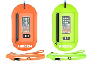 BOOSTEADY Swim Buoy Waterproof Phone Touchscreen Storage Space,Open Water Swimming Float with Adjustable Waist Belt for Open Water Swimmers, Triathletes