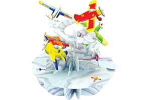 Santoro Pirouette Carte de vœux en relief Motif avions