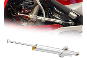 USTPO Amortisseur de Direction Universel Réglable en Aluminium Stabilisateur Amortisseur de Direction Moto pour moto