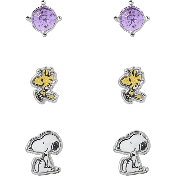 Orecchini A Goccia Snoopy Placcati Argento – Gioiello Ufficiale Peanuts In Confezione Regalo