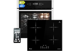KKT KOLBE Herdset Autark | 60cm Backofen EB8313HC + 59cm Induktionskochfeld IH5900RL | Smart WiFi App | Grill | Umluft | Heißluft | Timer | Wärmeschutzverglasung | SET8313HCIH59RL
