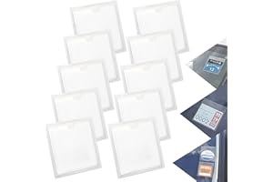 TENG HONG HUI Parkscheinhalter, Selbstklebend Transparent Parkschein Halter Parkscheinhalter für die Windschutzscheibe Schutzhülle Tickethalter Kfz Halterung für Parkausweis für Auto Van 10 Stück(4.13*4.13inch)