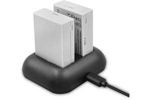 ENEGON Batería de Repuesto (Paquete de 2) y Cargador rápido rápido para Canon LP-E8 y Canon EOS Rebel T2i, T3i, T4i, T5i, EOS 550D, 600D, 650D, 700D, Kiss X4, X5, X6 y LC-E8E Cámara Digital