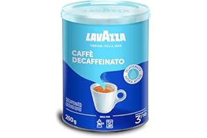 ‎LAVAZZA Lavazza, Caffè Decaffeinato, Gemahlener Kaffee, für Mokka-Kannen, Koffeinfreier Espresso, mit Aromanoten von Trockenfrüchten, Arabica & Robusta, Intensität 3/10, Mittlere Röstung, 250 g