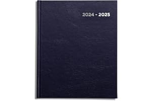 Academic Diary 2024-2025 A5 Week to View | Mid year Diary by Pirongs (A5+) - Navy