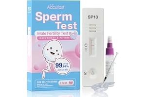 Accufast Test dello Sperma | Test di Fertilità Maschile | Test sperma per rilevare la fertilità | Mostra un numero di spermatozoi normale o basso | Risultato rapido privato accurato a casa