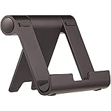 Amazon Basics - Supporto portatile inclinabile per tablet, lettori per e-book e telefoni, Nero