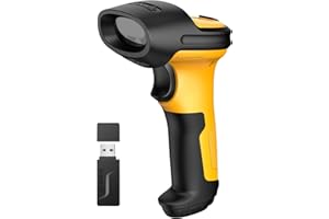 Inateck Barcode Scanner Wireless, 2.4GHz, 2600mAh Battery, 60m Range, Automatic scanning, P6