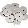 M4 Washers, M4 x 30mm Metal Flat Penny Washers Thickness 2mm- A2 304 Stainless Steel Washers (20 Pack), AMLOOPH Large OD Plain Wide Metal Washers, Round Flat Spacer Repair Washer For Screws Bolts…