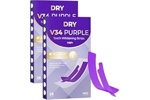 hommova Purple Teeth Whitening Strips 56 Pcs, Professional Whitener for a Vibrant Smile, Non-Sensitive Formula & Enamel Safe, Fast Results in 30 Minutes