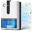 Dehumidifiers for Home, GPJ 2000ML Dehumidifier for Bedroom, Ultra-Silent Low Energy Small Dehumidifier with Continuous Drainage, 2 Modes with 5 color lights - Perfect for Damp Spaces