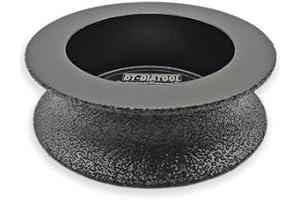 DT-Diatool Diamantschleifscheibe, 7,6 cm Durchmesser, für Beton, Marmor, Granit, Quarz-Profil, Schleifscheibe, schwarz, Half-Round(H 20mm)