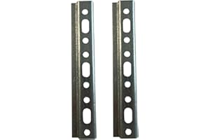 Gedotec Porte-armoire acier galvanisé H10323 | 2 Supports d'armoire à visser Longueur : 157 x 26 mm | Cintre pour meubles | Rail de suspension métal | Support d'armoire stable | 2 Pièces