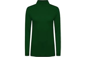 Candid Styles Ladies Polo Roll Neck Long Sleeve Turtle Neck Plain Jumpers for Women Top 8 26