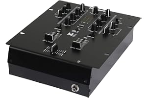 Numark M2 – 2-kanałowy mikser DJ-ski typu scratch do montażu w racku z 3-pasmowym EQ, wej. mikrofonowym i crossfaderem z przełącznikami Reverse/Slope