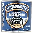 Hammerite Paint Direct to Rust Exterior Gloss Dark Green Metal Paint, Smooth Finish. Corrosion Resistant Green Gloss Paint and Rust Remover, 8 Year Protection - 250ml Tin 1.25 SqM Coverage