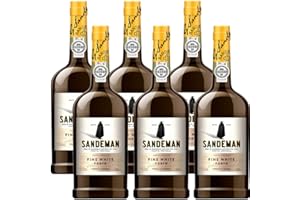 Porto Sandeman Fine White | 6 Bottiglie 75cl | Vino Bianco Liquoroso Tipico del Portogallo | Long Drink | Idea Regalo