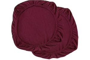 Sunnyway Stretch-Stuhlhussenbezug für Bürostuhl Waschbarer elastischer Sitzbezug Computer-Bürostuhlbezug Universelle Stuhlbezüge Drehstuhlbezüge Set für Bürostuhl mit Armlehnen 2 Stück (Weinrot)