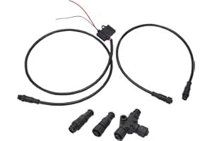 AKOZON Avviatore di Rete NMEA, 1 M/39,4 Pollici Marine per NMEA 2000 Starter Kit Cavo di Alimentazione in ABS con Connettore a T Terminale Maschio Femmina Fusibile Per le Reti Lowrance