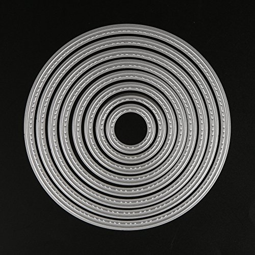 Amazingdeal365 8 PCS Ring Metall Form Schablonen Schneiden DIY Dekor Sammelalbum Karten Buchzeichen Lesezeichen als Geschenk für Freunde Geburtstag Kinder,Kindergarten Hobby Schule Handarbeit Unterricht usw. Ein tolles Geschenk! - 4