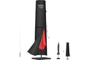 LAMUNI Utomhus Paraplyskydd, Parasollskydd med Stång, 250x30/50cm