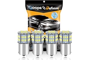 Defvnsy Paquete de 4-6500K Blanco 1156 BA15S Lámparas LED 1141 1003 1073 7506 Bombillas LED 3014 54-SMD para 12V-24V Señal de giro automática Luz de estacionamiento Luces de marcha atrás
