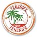 Produktbild 2 x Teneriffa Spanien Vinyl Aufkleber Aufkleber Laptop Reise Gepäck Auto Ipad Schild Fun # 6102 - 10cm/100mm Wide