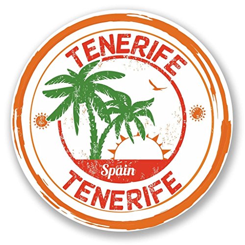 2 x Teneriffa Spanien Vinyl Aufkleber Aufkleber Laptop Reise Gepäck Auto Ipad Schild Fun # 6102 - 10cm/100mm Wide