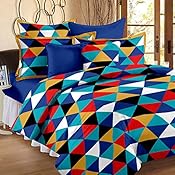 Story@Home 120 TC 100% Cotton Yellow 1 Double Bedsheet With 2 Pillow Cover