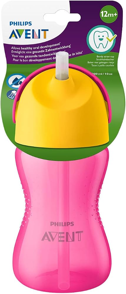 Philips Avent SCF798/02 Desenli Pipetli Bardak (300 ml, Pembe)