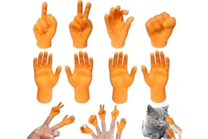 YISKY Finger Kleine, 8 Stück Fingerpuppe Lustige, Gummi Fingerpuppen, Hände Fingerpuppe Set, Kleine Hände Fingerpuppen, Mini Finger Hände Set, für Familie Freund Spiele Party