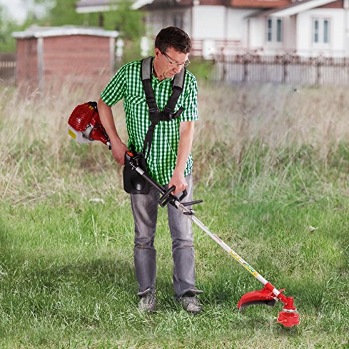 Rotfuchs 5in1 Multifunktionsschneider Benzin Gartengerät Motorsense Rasentrimmer 3PS Heckenschere Hochentaster Verlängerung TÜV SÜD GS geprüft - 2