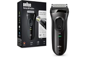 ‎BRAUN Braun Series 3 ProSkin Rasierer Herren, Elektrorasierer & Trimmer, wiederaufladbarer und kabelloser elektrischer Rasierer, 45 Min Laufzeit, Vatertagsgeschenk, 3020s, schwarz