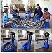 Produktbild Große Kinder Spielzeug Aufbewahrungstasche Play Matte Durchmesser 150 cm blau