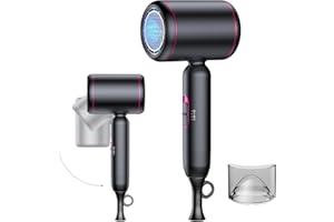 SLIKWAVE Hair Dryer Foldable 1800W Travel Hairdryer,Professional Ionic Hairdryers for Women & Men,Compact & Lightweight, Fast Drying, Anti Frizz, Low Noise