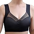 Dress Cici Medium Support Sports Bra, Soft Smooth Sleep Bra, V Neck Mesh