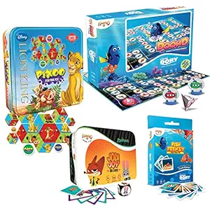 KAADOO Combo (4 in 1) - Disney Games for The Holidays Party - Christmas Special - Gift/Return Gift for 3+ Years - Proudly Made in India - Limited Edition