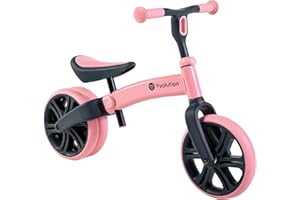 Y-VOLUTION Yvolution Y Velo Junior Toddler Balance Bike | 9 Inch Wheel No-Pedal Training Bike for Kids Age 18 Months to 4 Years(Pink)