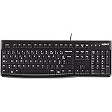Logitech K120 Clavier Filaire pour Windows, USB Plug-and-Play, Taille Standard, Résistant Eclaboussures, Barre D'Espacement I