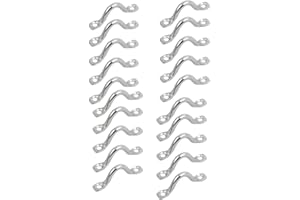 sourcing map Acier INOX 304 5mm épaisseur Forme à Bosse Boucle Fixe Platine à œil Plate 20pcs