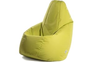 Avalon Pouf Poltrona Sacco Grande Bag L Jive 80x80x125cm Made in Italy in Tessuto antistrappo Imbottito Colore Verde Acido