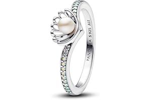 PANDORA Anillo de mujer de la princesa Disney Ariel concha plata 193654C01