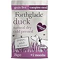 Forthglade Dry Dog Food, Cold Pressed, (2kg Resealable Bag), Duck with Vegetables, Hypoallergenic Dog Food, Grain Free Complete Meal, Natural Senior, Adult and Puppy Dry Dog Food for Good Gut Health