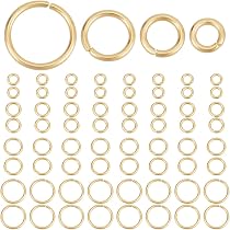 30 anelli portachiavi da 8 mm, in acciaio inox, anelli di piegatura in acciaio inox, per gioielli, collane, bracciali, orecchini, chiavi, artigianato, ornamenti e fai da te