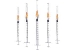 GESANGHUA 20 Pack 1ml/cc Lab Dispensing Tools(25mm long), Individually Sealed Packaging for Laboratory Use, Precise Measurement for Research and Pet Feeding (1ml-25mm, 20)