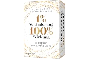 1 % Veränderung, 100 % Wirkung: 55 Impulse zum großen Glück. Mit kleinen Schritten große Ziele erreichen. Das Kartendeck für mehr Erfolg und Zufriedenheit in Beruf und Privatleben