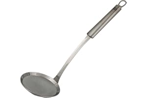 Dr. Oetker Schaum- und Abseihlöffel 33,5 cm, Abseihlöffel zum Kochen und Frittieren, entfernt Kerne und Schaumreste bei aufkochender Marmelade, besonders feines Sieb, (Farbe: Silber), Menge: 1 Stück