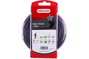Oregon Filo per Decespugliatore a Forma di Stella con 5 Bordi Taglienti, in Nylon Professionale Arricchito con Particelle di Alluminio, 2,7 mm - 15 m, Nylium (‎559054)