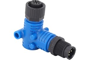 CFTGIW Terminatore a Gomito a 90 Gradi, Dispositivo NMEA 2000 a 5 Pin, Impermeabile IP67, Connettore 22 AWG ABS+lega di Rame per Yacht e Imbarcazioni con Sostituzione Lowrance, Simrad,